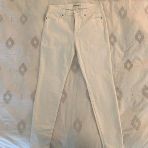 Madewell White Denim 9” High Rise Skinny Jeans